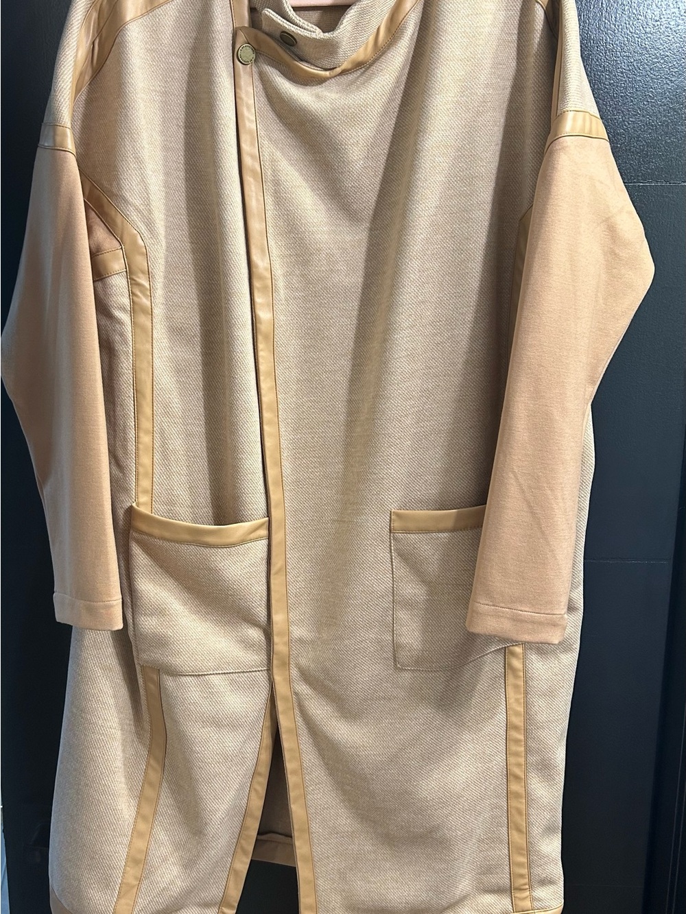 G by Giuliana Tan Beige Trench Coat with Trim